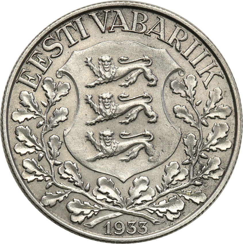 Estonia. 1 kroon (korona) 1933, Lira
